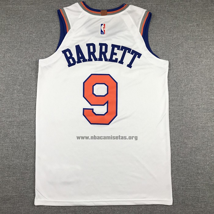Camiseta New York Knicks RJ Barrett NO 9 Association 2019-20 Blanco